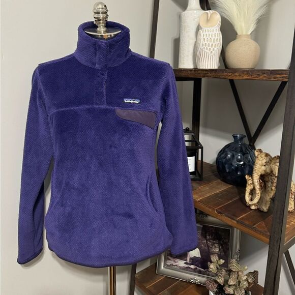 Patagonia Purple Plush Quarter Snap-T Fleece Jacket Womens SIZE MED - Picture 2 of 11
